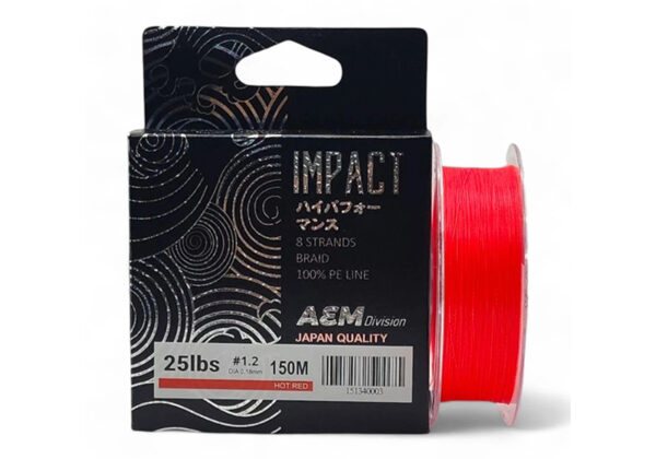 IMPACT 150m X8 #1,0 HOT RED 0,16mm