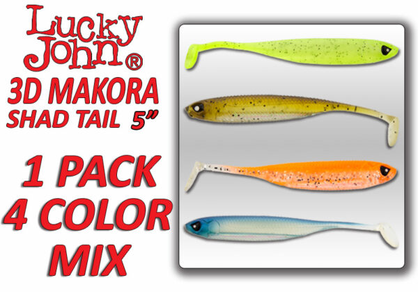 Lucky John 3D MAKORA SHAD TAIL 5" / 12.7cm - Image 2