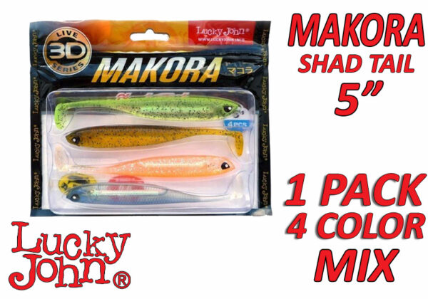 Lucky John 3D MAKORA SHAD TAIL 5" / 12.7cm